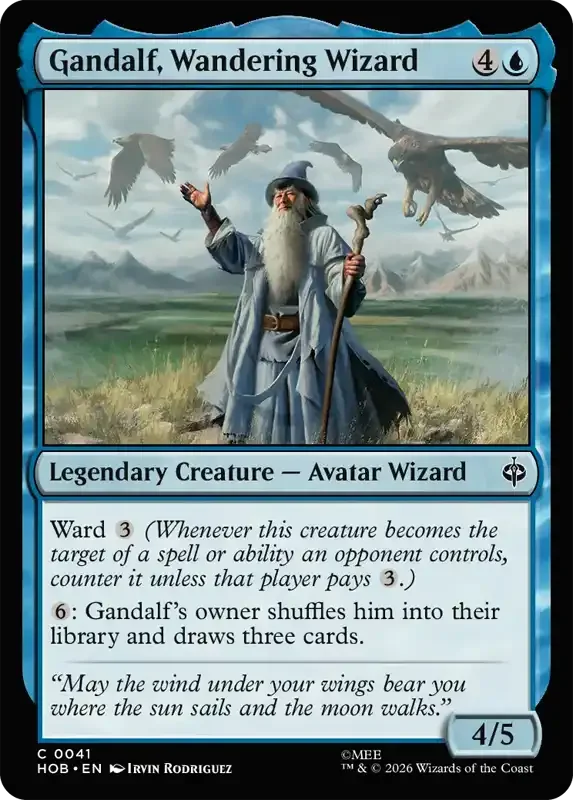 MTG Hobbit Set List - Gandalf, Wandering Wizard