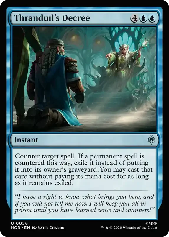 MTG Hobbit Set List - Thranduil's Decree
