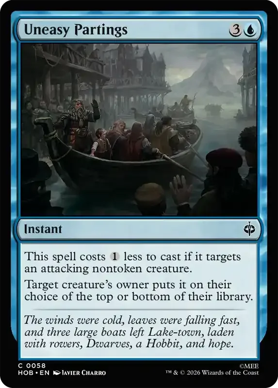 MTG Hobbit Set List - Uneasy Partings