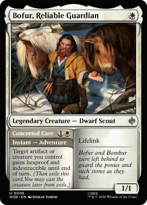 MTG Hobbit Set List - Bofur, Reliable Guardian