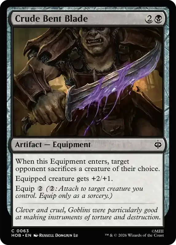 MTG Hobbit Set List - Crude Bent Blade