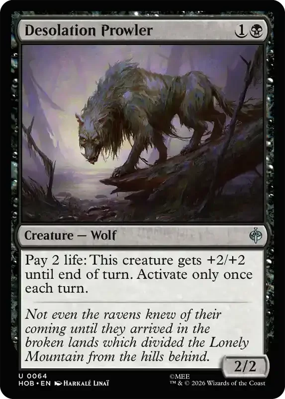 MTG Hobbit Set List - Desolation Prowler