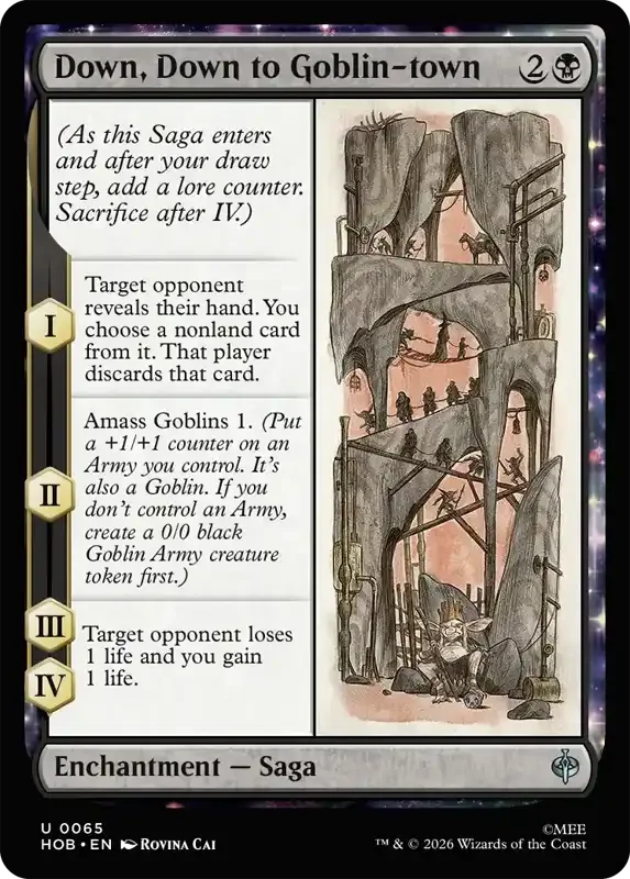 MTG Hobbit Set List - Down, Down to Goblin-town