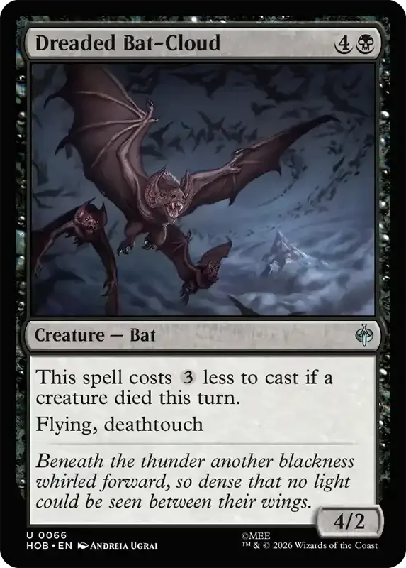 MTG Hobbit Set List - Dreaded Bat-Cloud