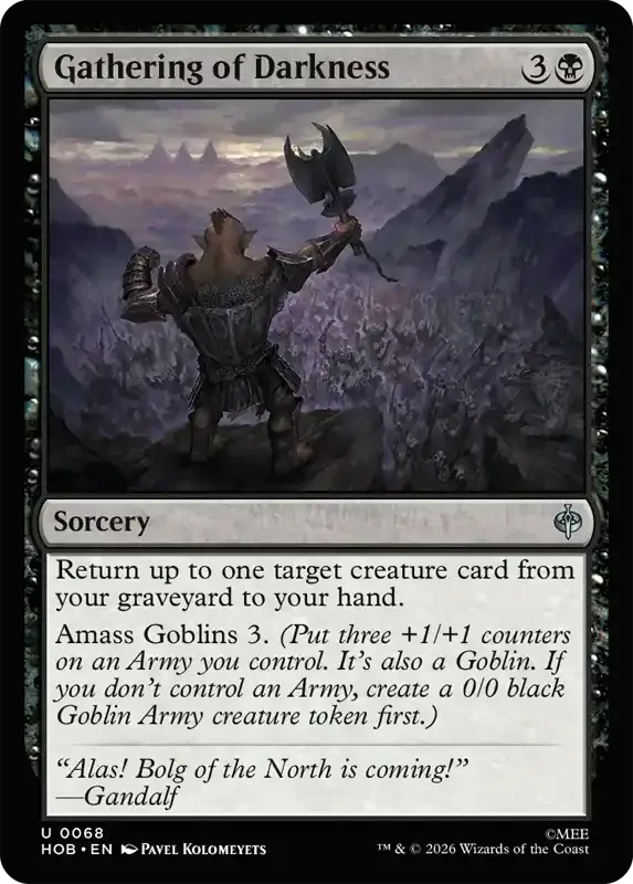 MTG Hobbit Set List - Gathering of Darkness