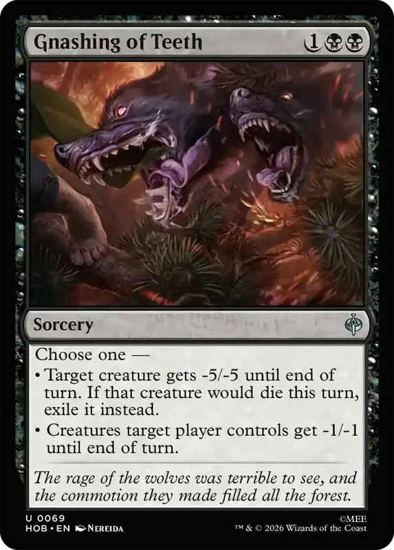 MTG Hobbit Set List - Gnashing of Teeth
