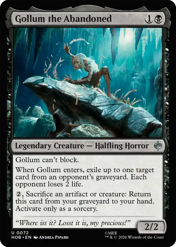 MTG Hobbit Set List - Gollum the Abandoned