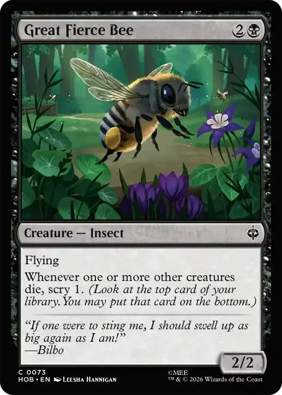 MTG Hobbit Set List - Great Fierce Bee
