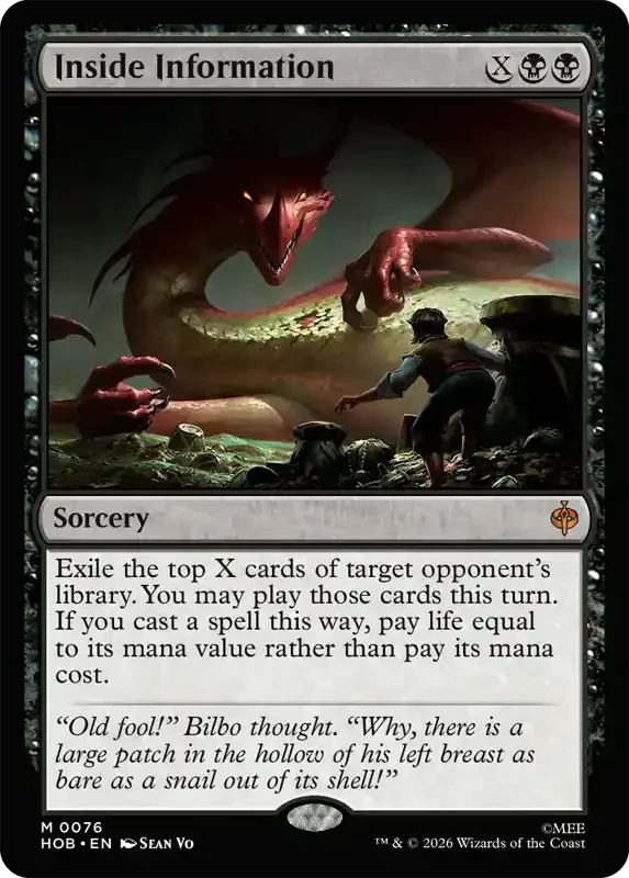 MTG Hobbit Set List - Inside Information