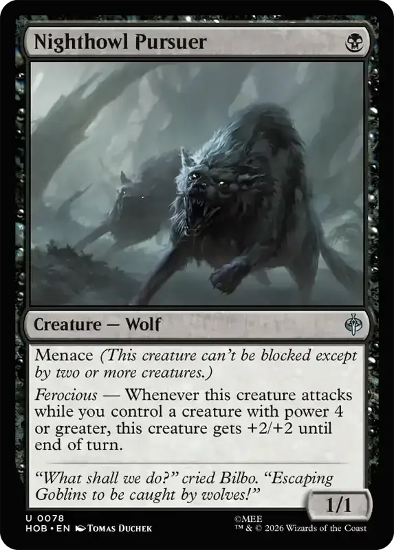 MTG Hobbit Set List - Nighthowl Pursuer