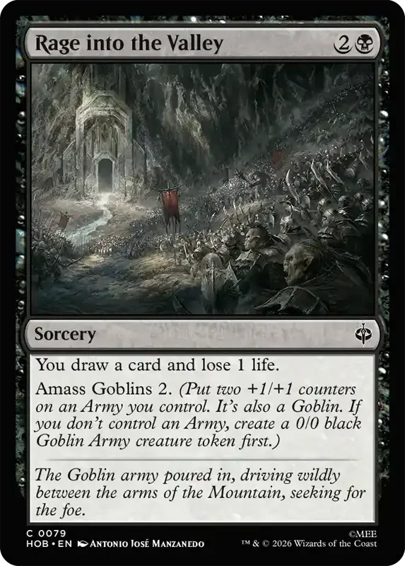 MTG Hobbit Set List - Rage into the Valley
