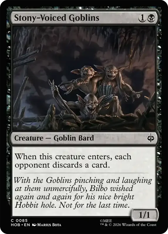 MTG Hobbit Set List - Stony-Voiced Goblins