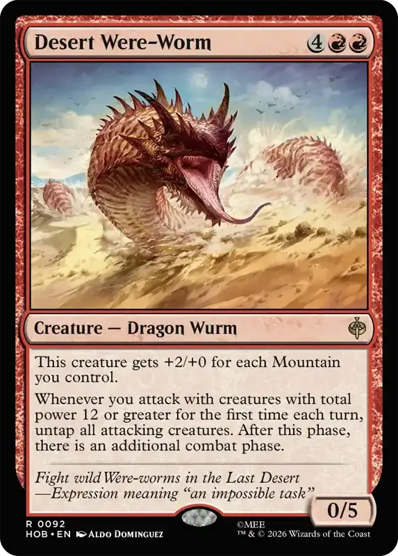 MTG Hobbit Set List - Desert Were-Worm