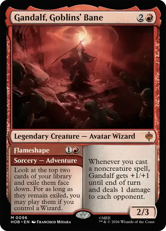 MTG Hobbit Set List - Gandalf, Goblins' Bane