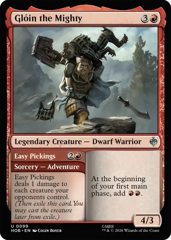 MTG Hobbit Set List - Glóin the Mighty