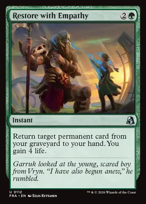 MTG Reality Fracture Card List - Restore with Empathy #112