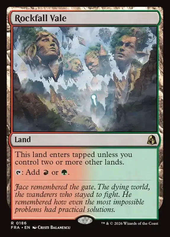 MTG Reality Fracture Card List - Rockfall Vale #186