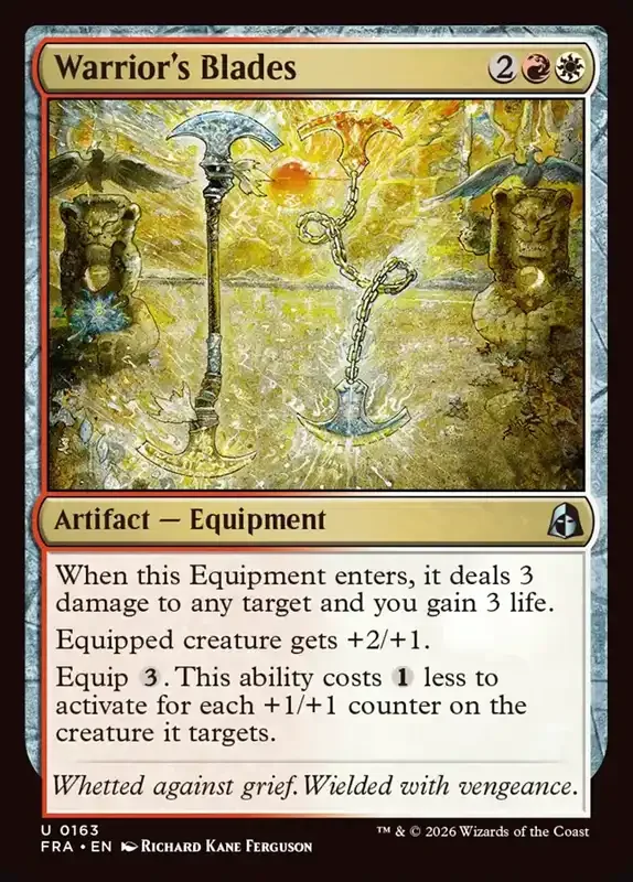 MTG Reality Fracture Card List - Warrior's Blades #163