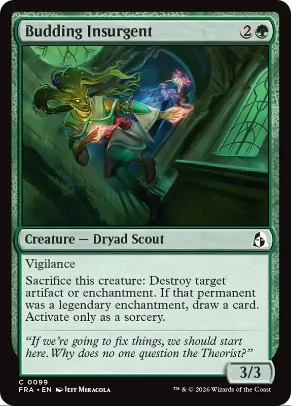MTG Reality Fracture Card List - Budding Insurgent #99