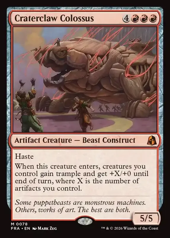 MTG Reality Fracture Card List - Craterclaw Colossus #78