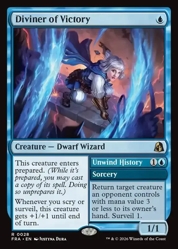 MTG Reality Fracture Card List - Diviner of Victory // Unwind History #28