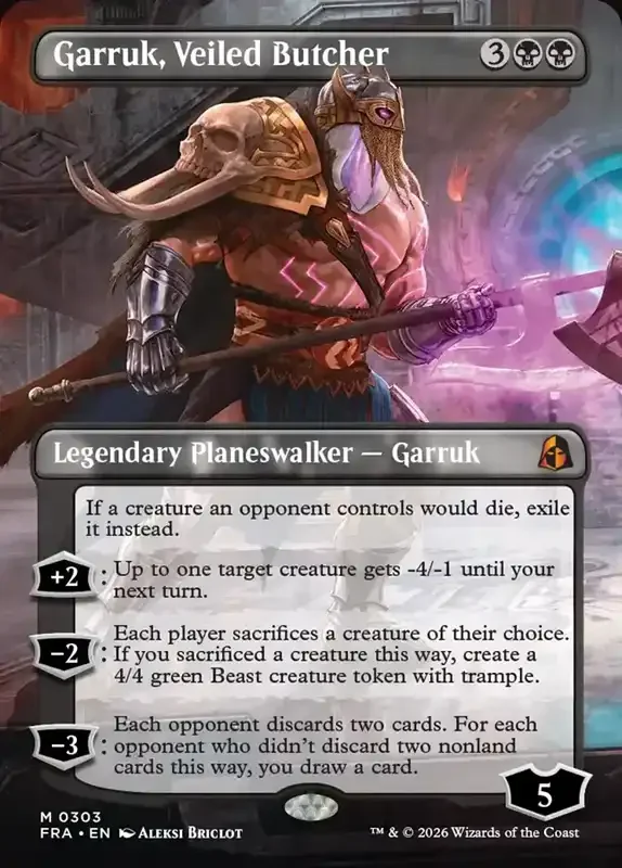 MTG Reality Fracture Card List - Garruk, Veiled Butcher #303