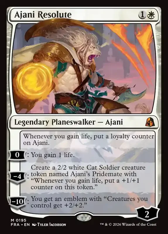MTG Reality Fracture Card List - Ajani Resolute #195