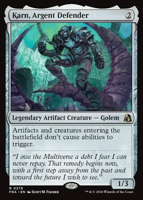 MTG Reality Fracture Card List - Karn, Argent Defender #279