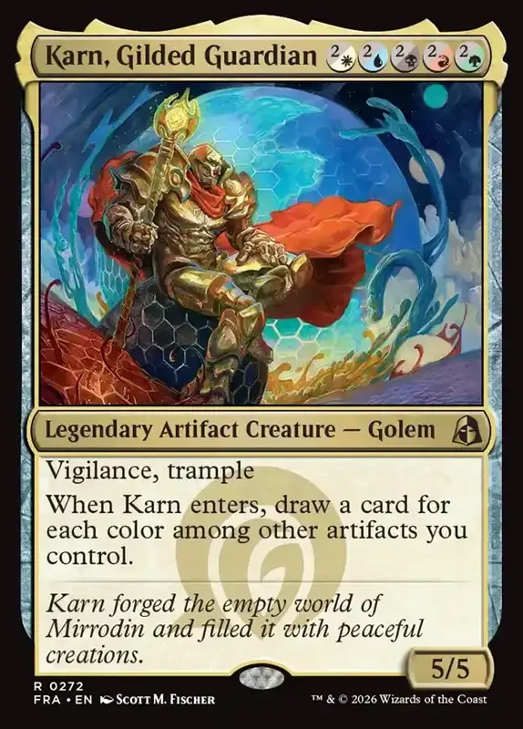 MTG Reality Fracture Card List - Karn, Gilded Guardian #272