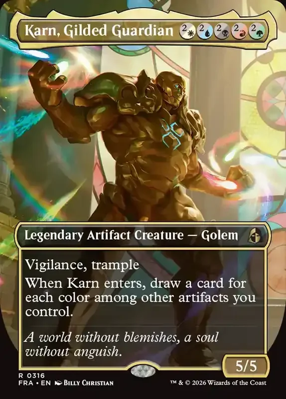 MTG Reality Fracture Card List - Karn, Gilded Guardian #316