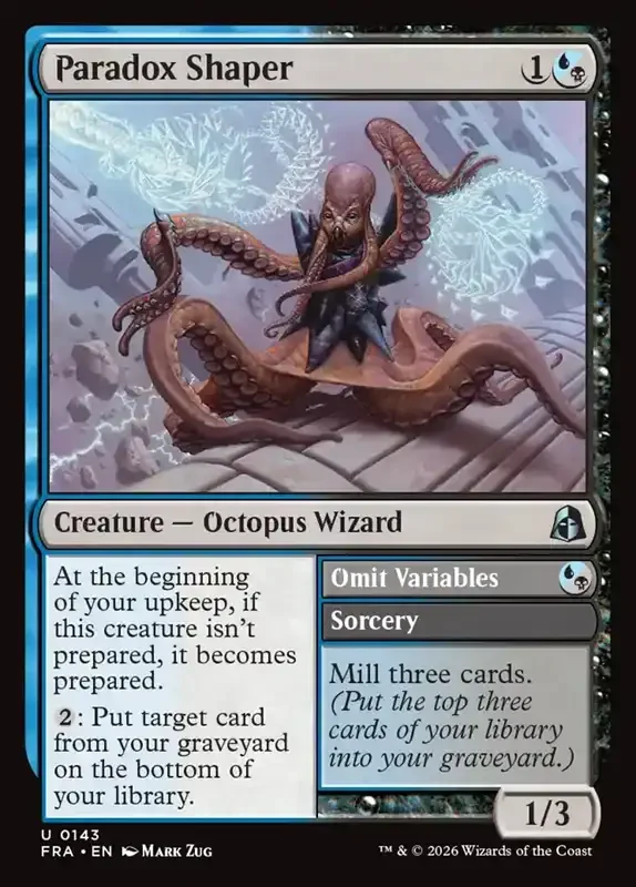 MTG Reality Fracture Card List - Paradox Shaper // Omit Variables #143