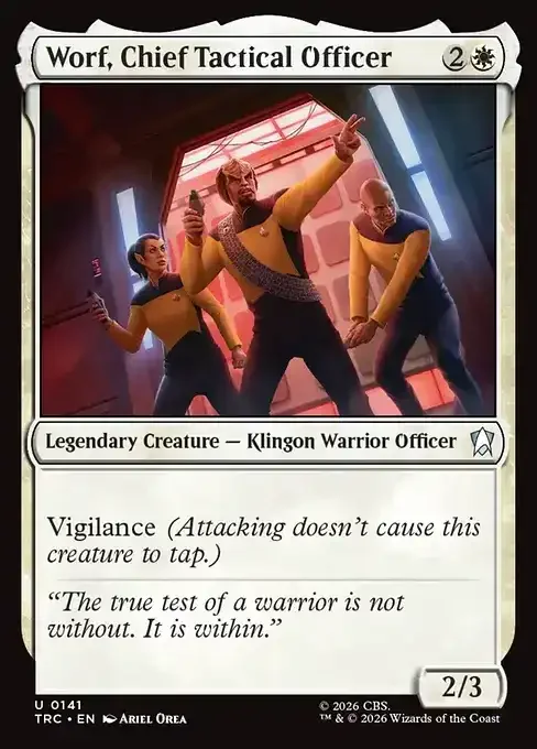 MTG Star Trek Card List - Worf, Chief Tactical Officer (TRC 141) 010/177