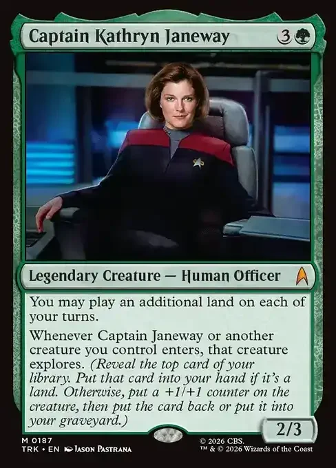 MTG Star Trek Card List - Captain Kathryn Janeway (TRK 187) 100/177