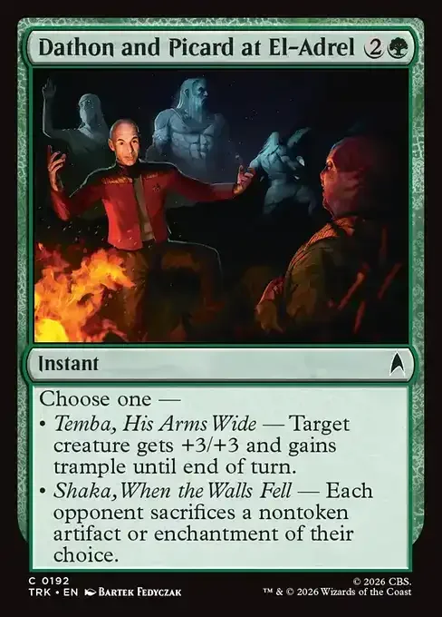 MTG Star Trek Card List - Dathon and Picard at El-Adrel (TRK 192) 103/177