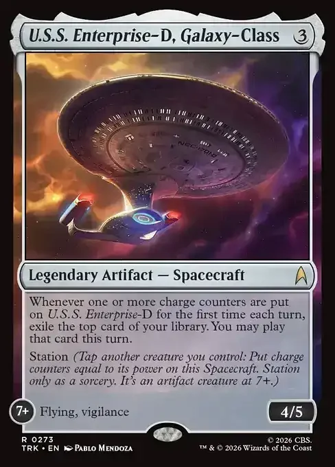 MTG Star Trek Card List - U.S.S. Enterprise-D, Galaxy-Class (TRK 273) 118/177