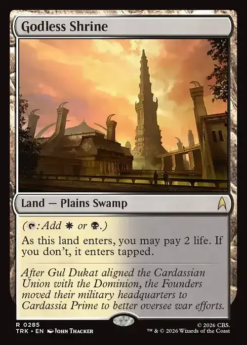 MTG Star Trek Card List - Godless Shrine (TRK 285) 121/177