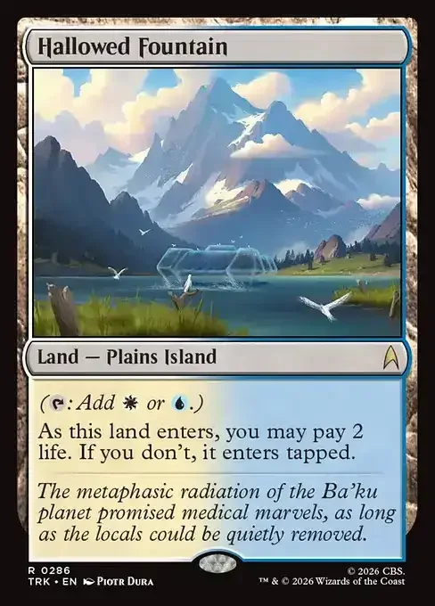 MTG Star Trek Card List - Hallowed Fountain (TRK 286) 122/177