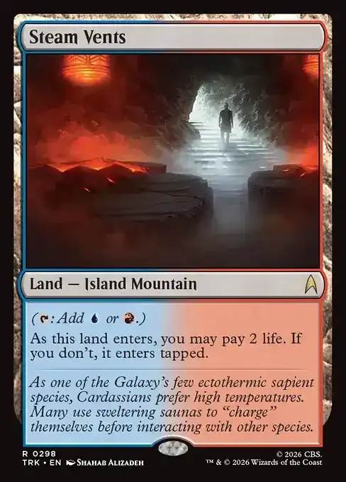 MTG Star Trek Card List - Steam Vents (TRK 298) 125/177