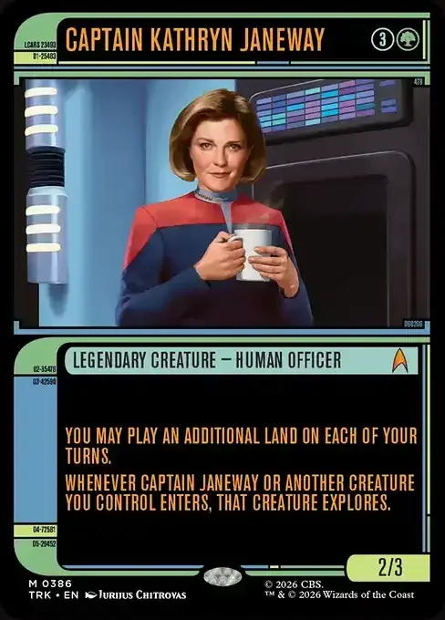 MTG Star Trek Card List - Captain Kathryn Janeway (TRK 386) 142/177