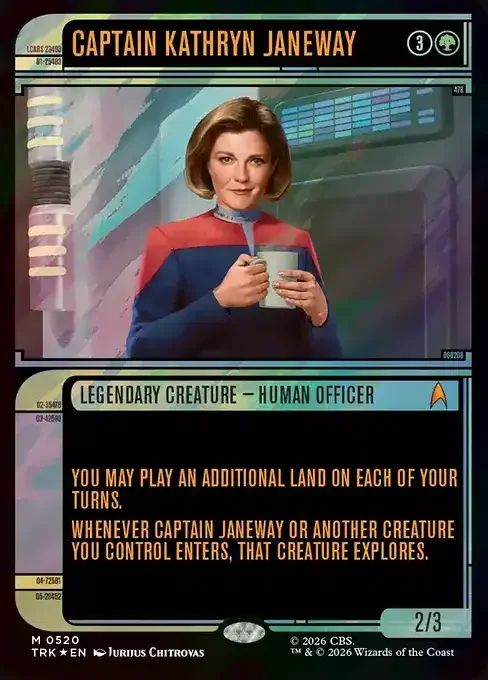 MTG Star Trek Card List - Captain Kathryn Janeway (TRK 520) 171/177