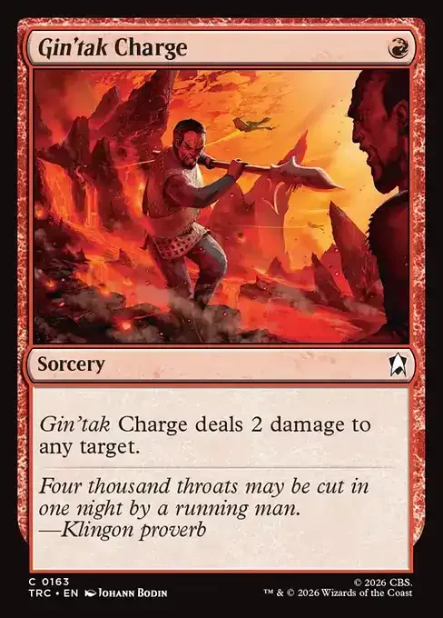 MTG Star Trek Card List - Gin'tak Charge (TRC 163) 021/177