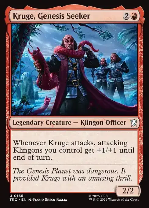 MTG Star Trek Card List - Kruge, Genesis Seeker (TRC 165) 022/177