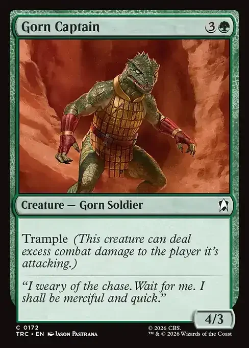 MTG Star Trek Card List - Gorn Captain (TRC 172) 025/177