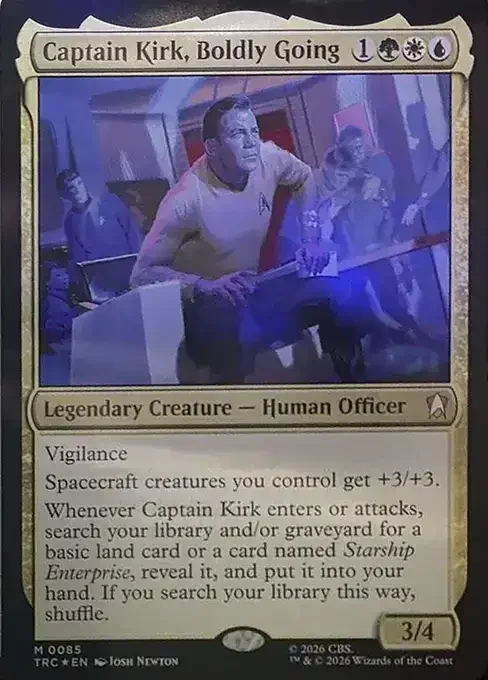 MTG Star Trek Card List - Captain Kirk, Boldly Going (TRC 85) 003/177