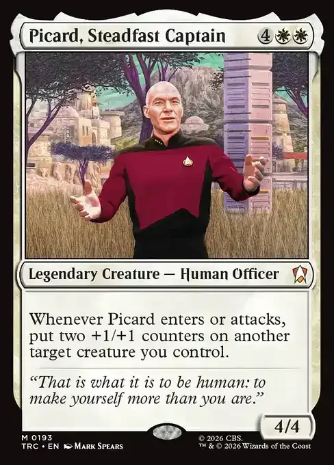 MTG Star Trek Card List - Picard, Steadfast Captain (TRC 193) 030/177