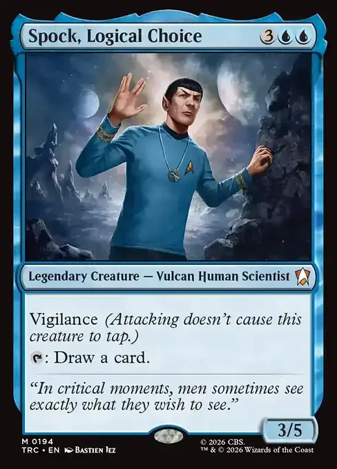 MTG Star Trek Card List - Spock, Logical Choice (TRC 194) 031/177