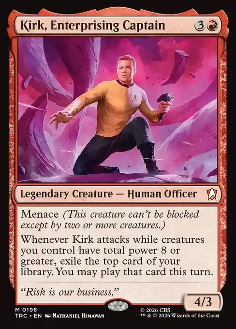 MTG Star Trek Card List - Kirk, Enterprising Captain (TRC 198) 035/177