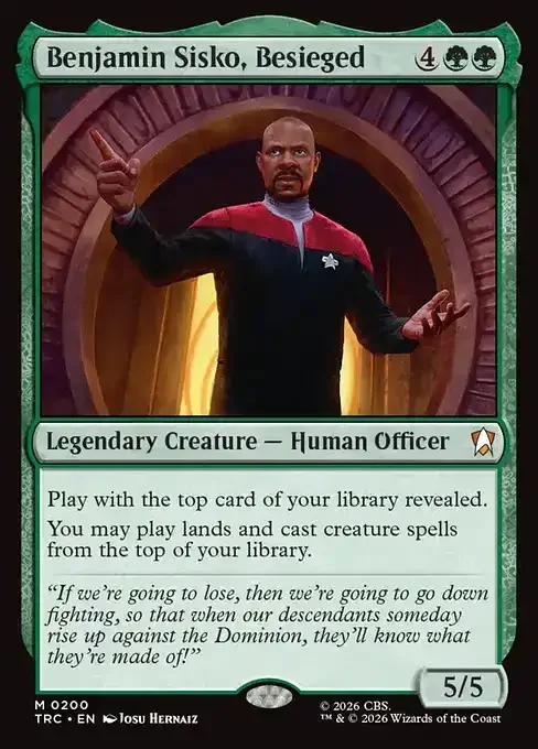 MTG Star Trek Card List - Benjamin Sisko, Besieged (TRC 200) 037/177