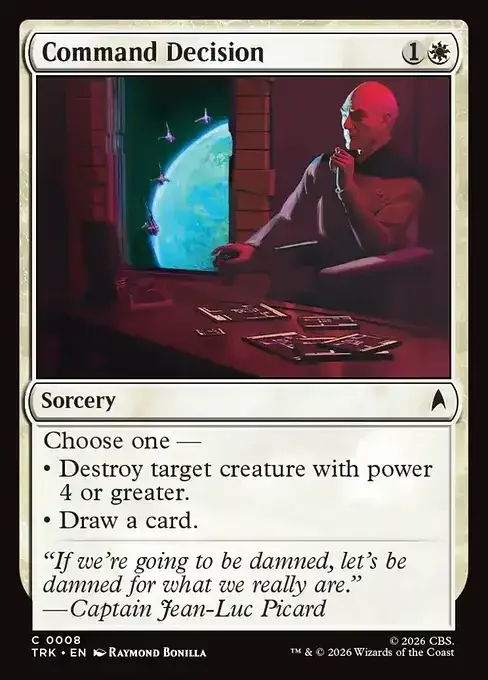 MTG Star Trek Card List - Command Decision (TRK 8) 045/177