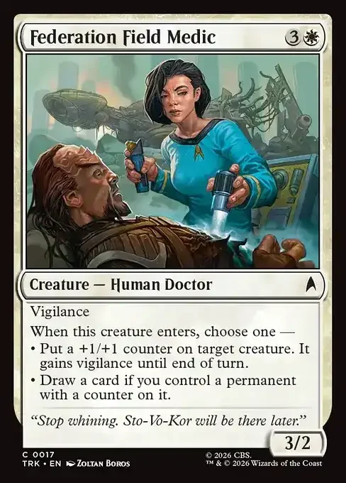 MTG Star Trek Card List - Federation Field Medic (TRK 17) 049/177